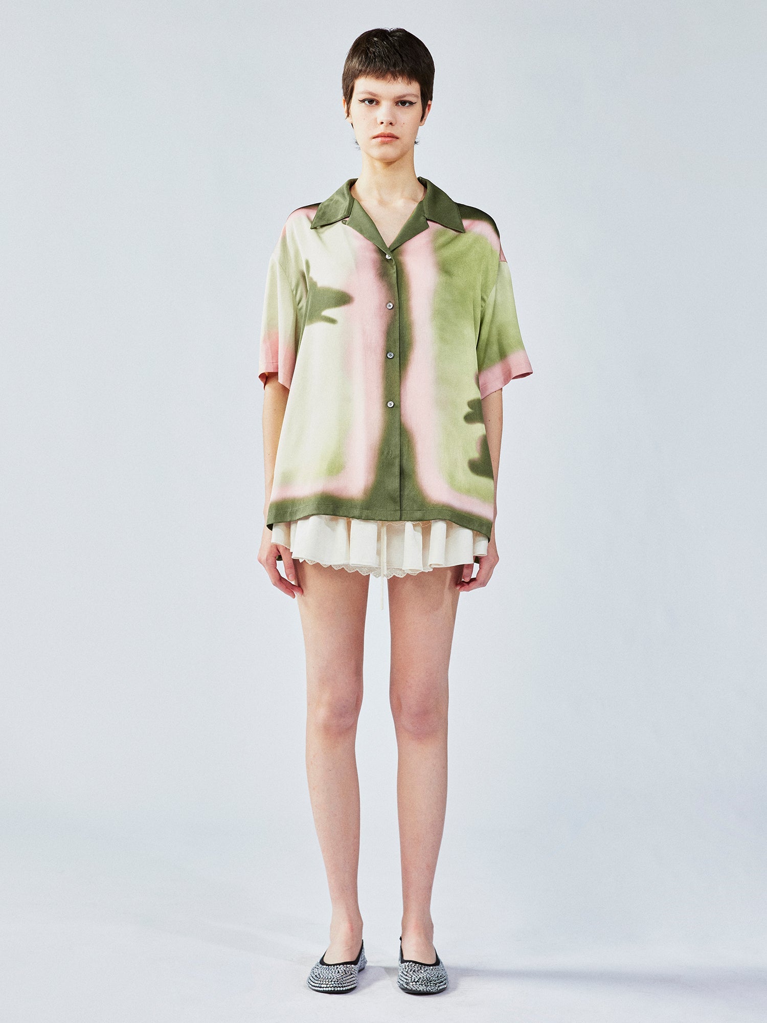 Shadow play print shirt