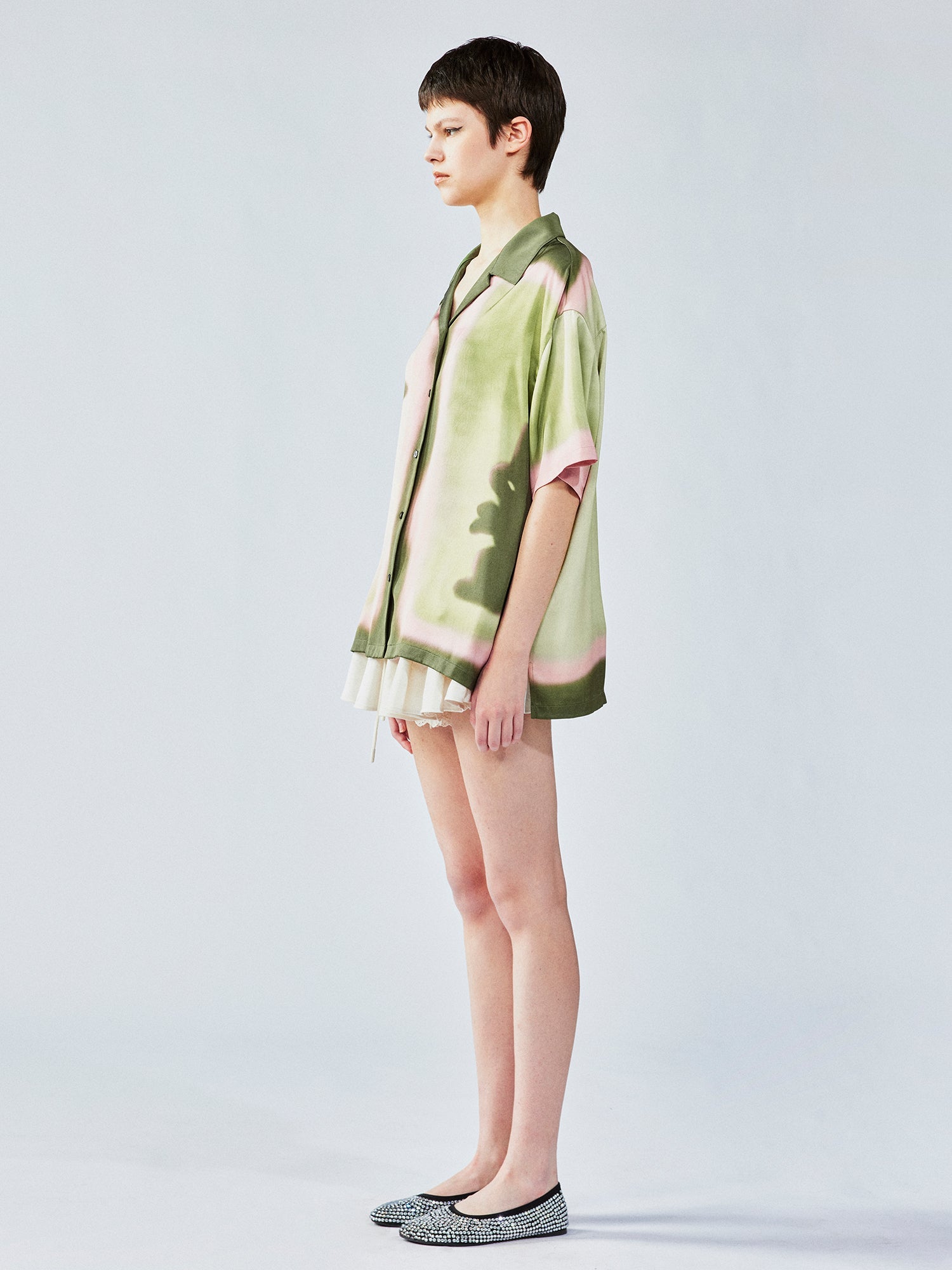 Shadow play print shirt