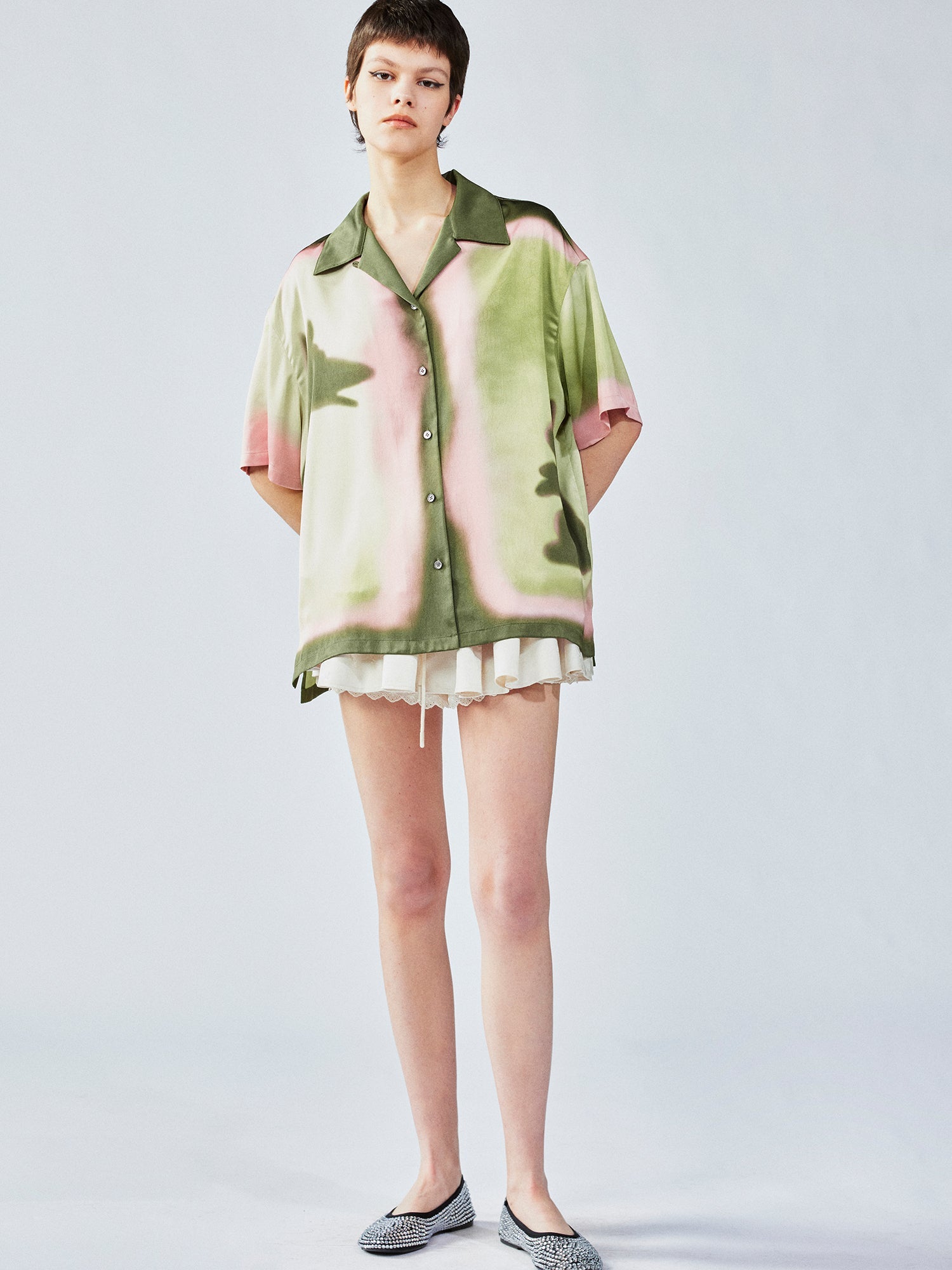 Shadow play print shirt