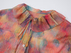Dreamy light ruffle collar blouse