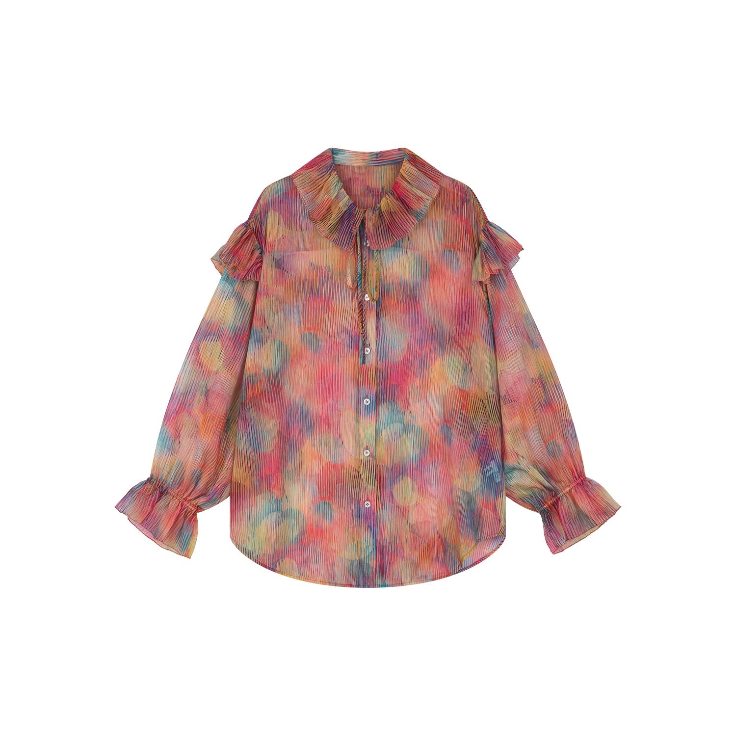 Dreamy light ruffle collar blouse