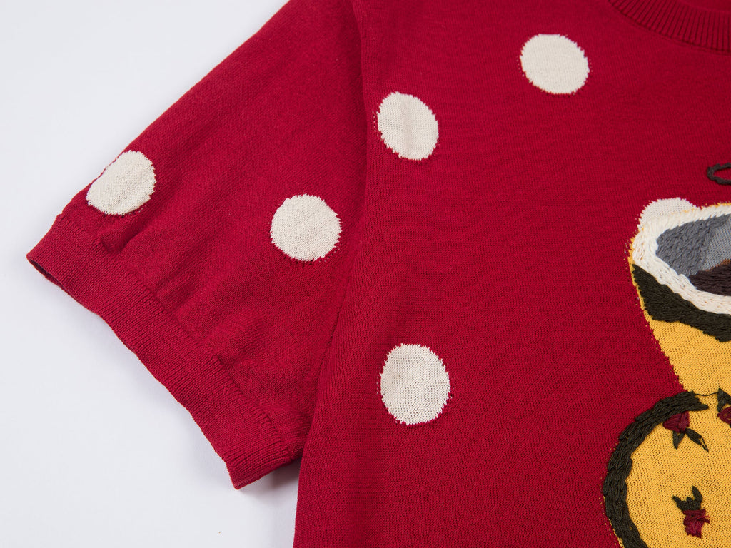 Afternoon tea-inspired knit tee