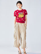 Afternoon tea-inspired knit tee