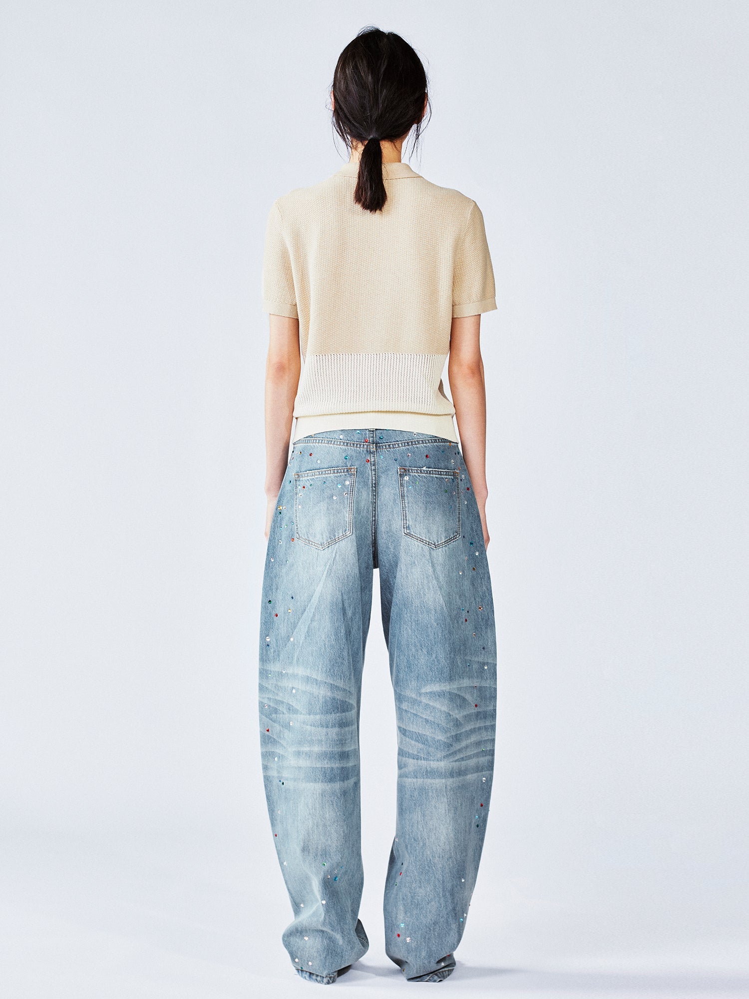 Afternoon tea-inspired polo knit tee