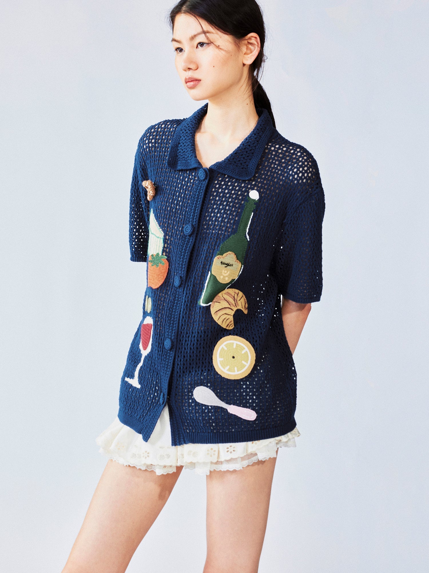 Love & food handcrafted cardigan