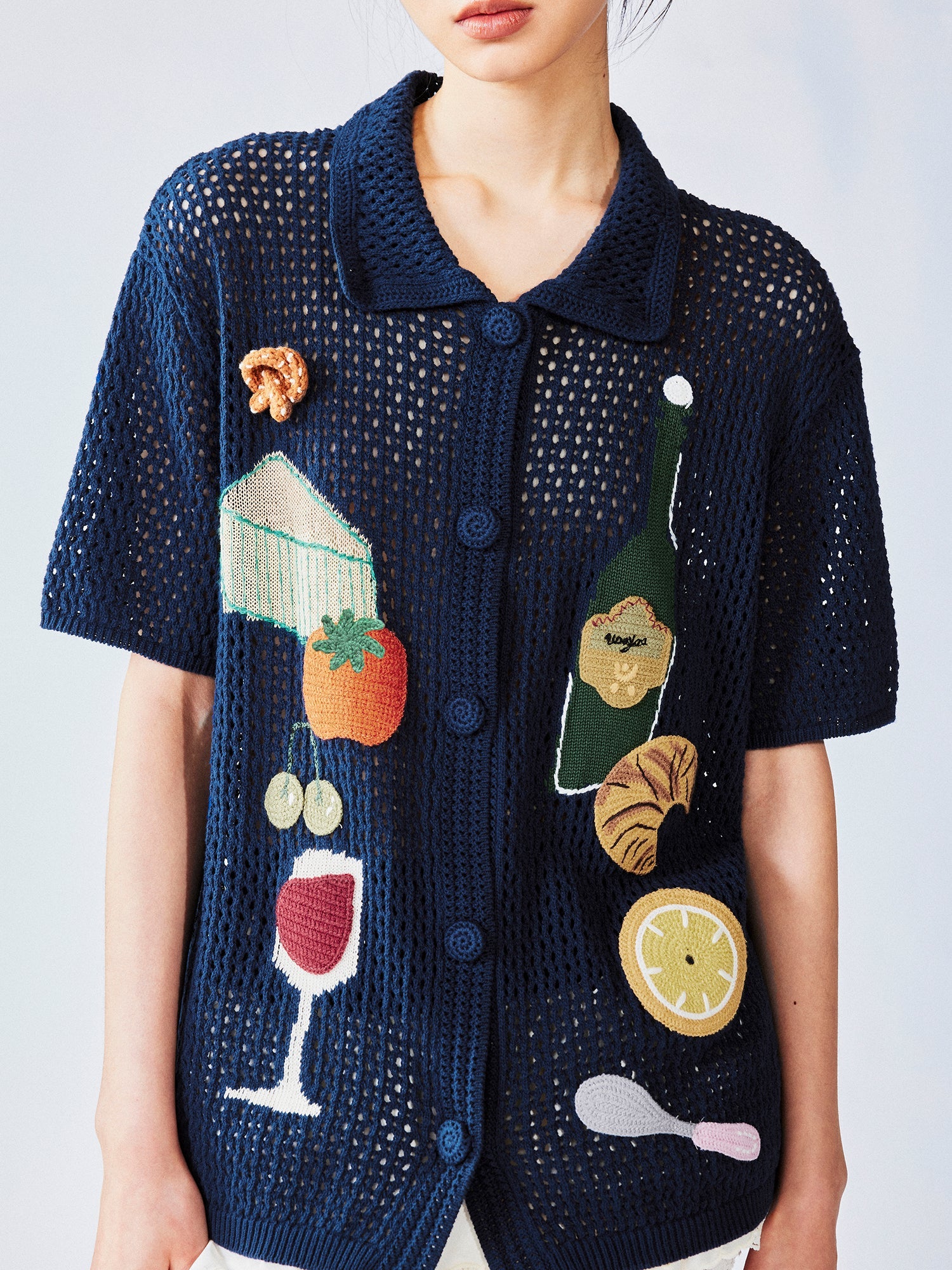 Love & food handcrafted cardigan