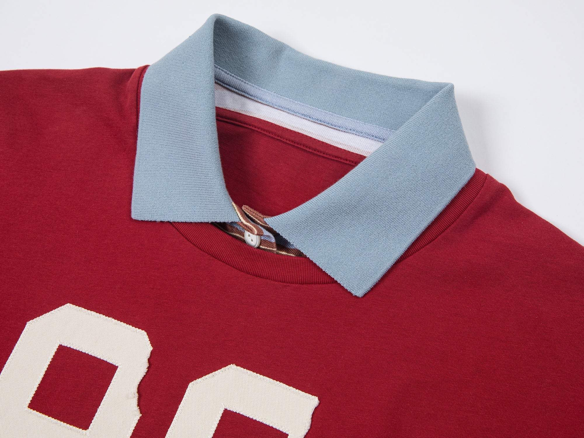 Faux two-piece polo tee