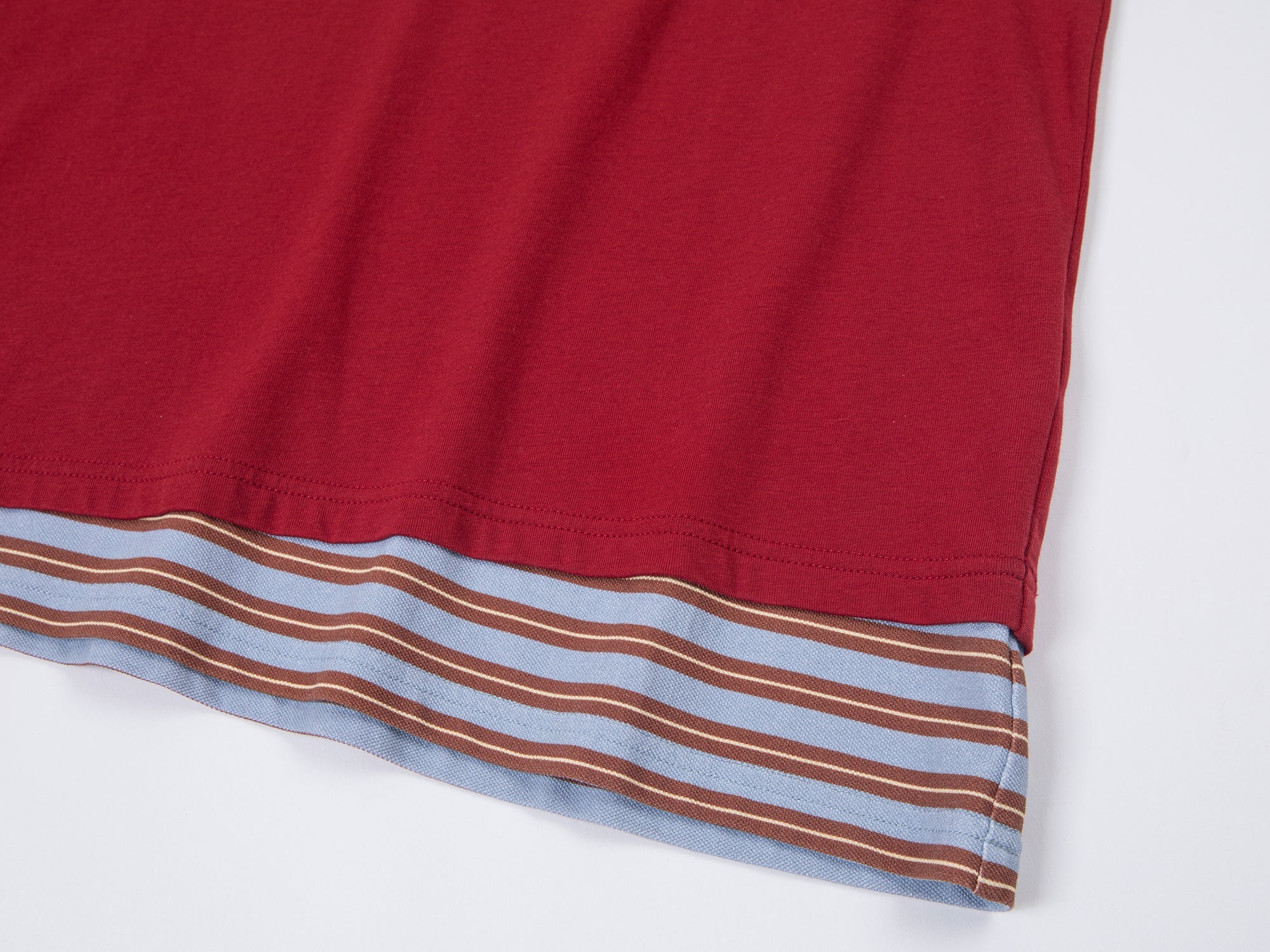 Faux two-piece polo tee