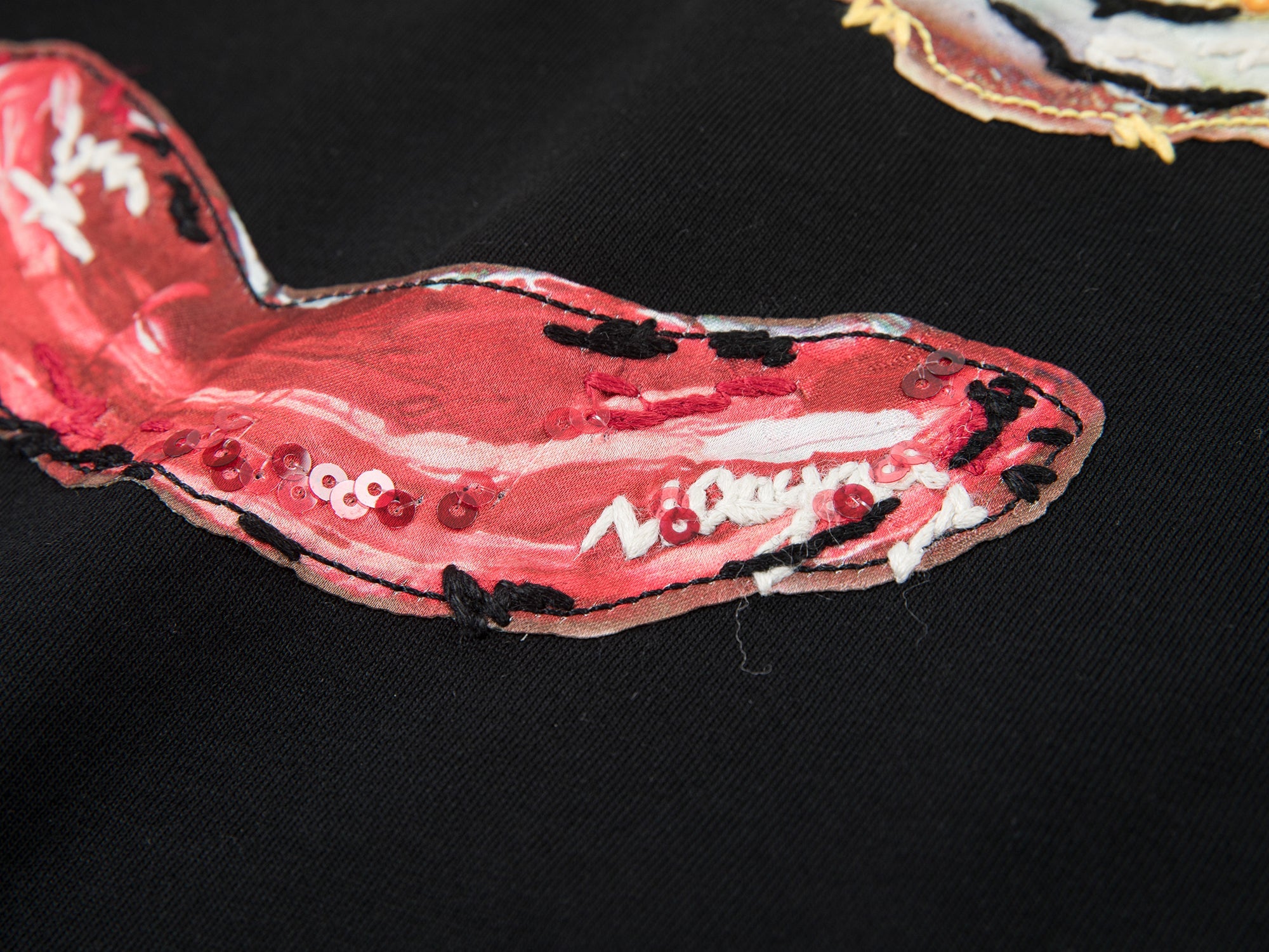 Sausage & egg embroidered tee