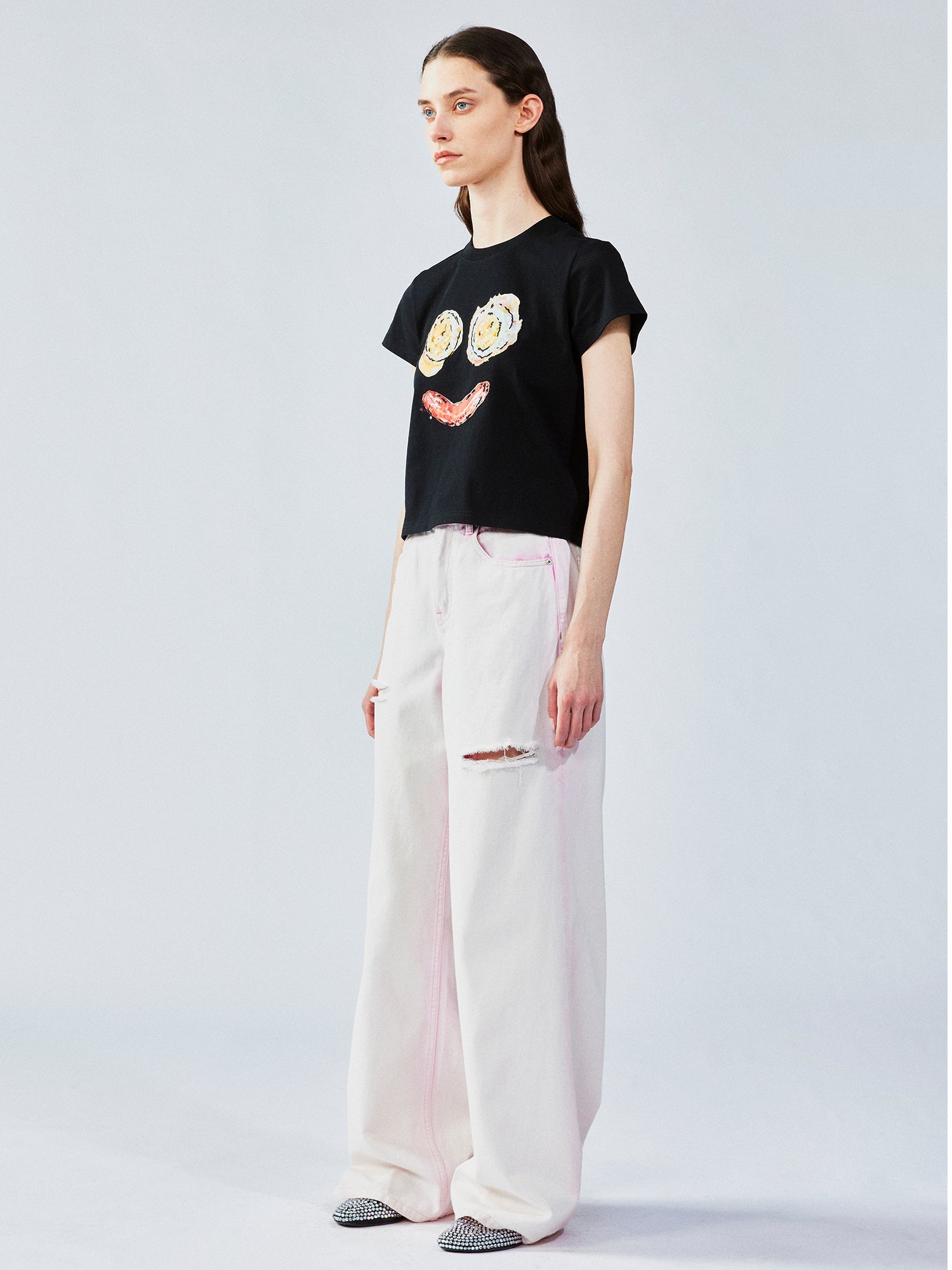 Sausage & egg embroidered tee