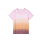Gradient light faux two-piece tank tee