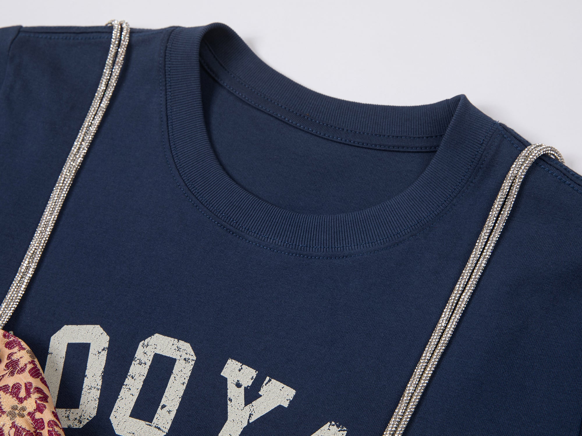 Tee & puffy skirt faux two-piece pullover