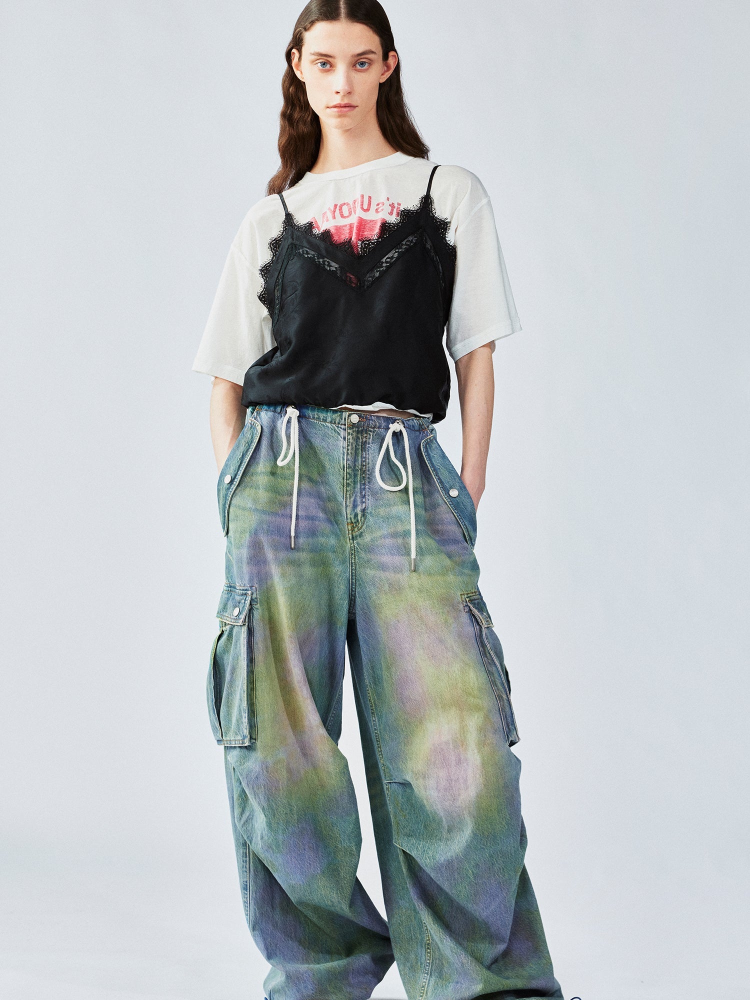 Layered sleeveless t-shirt pullover