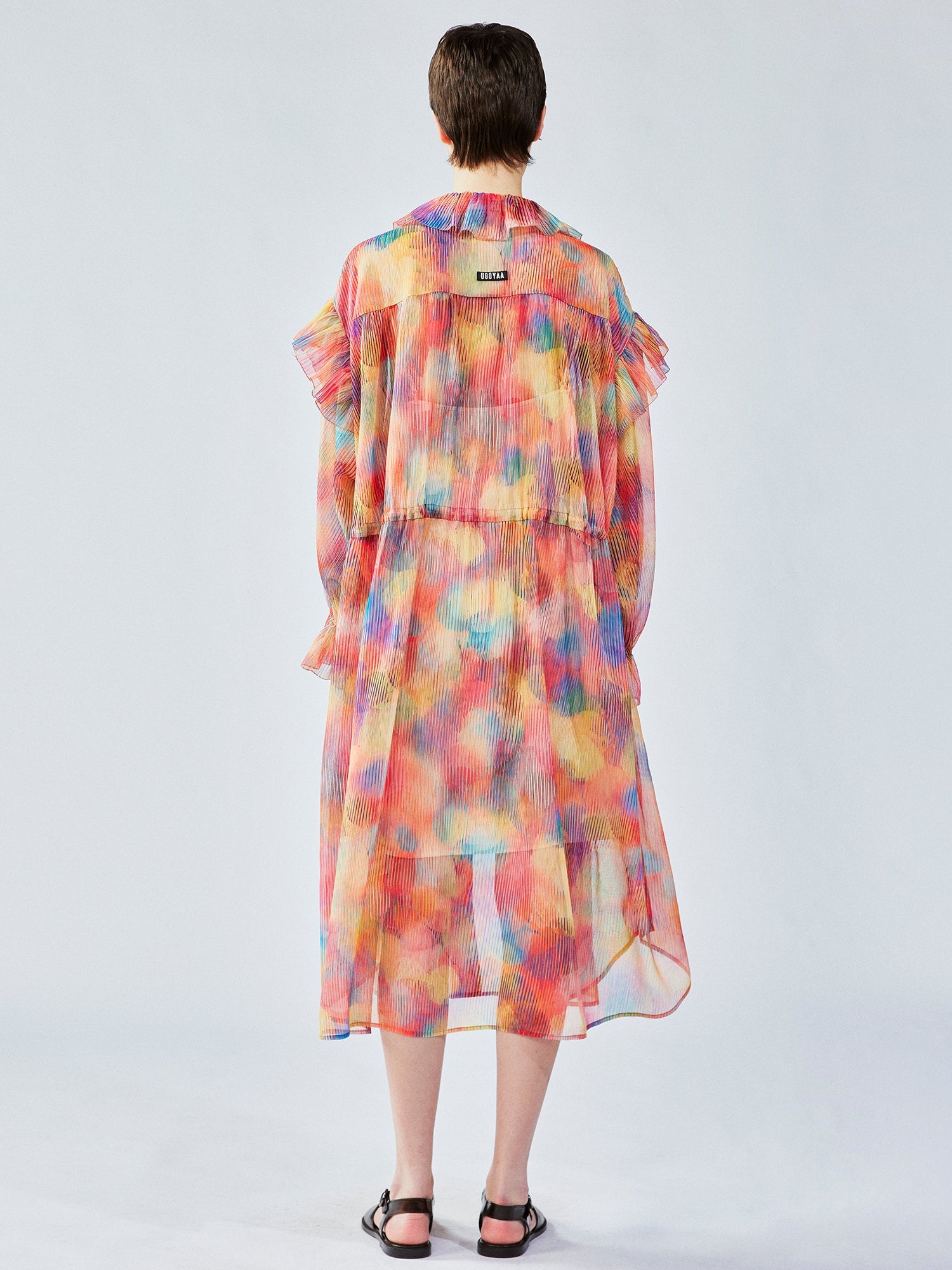 Dreamy light ruffle collar dress