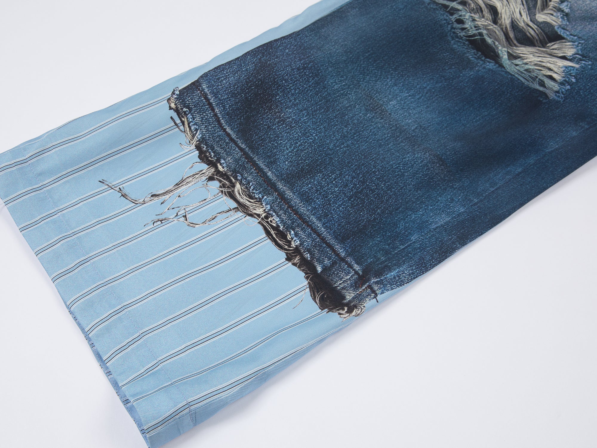 Surreal denim print pants