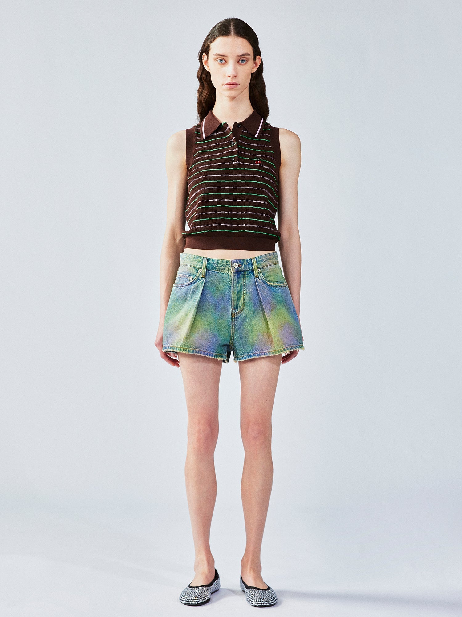 Dreamy light denim shorts