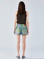 Dreamy light denim shorts