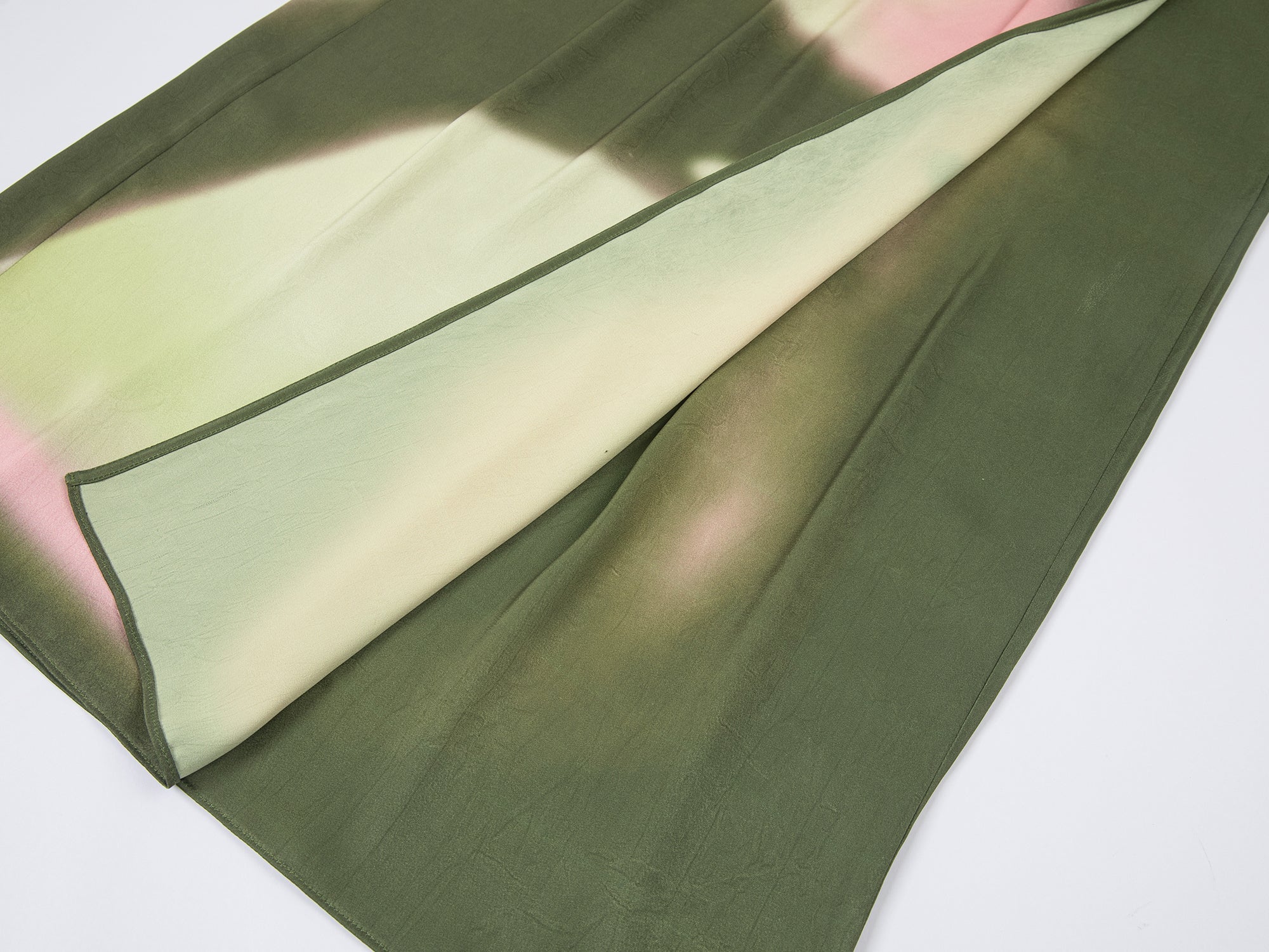 Shadow play print wrap skirt