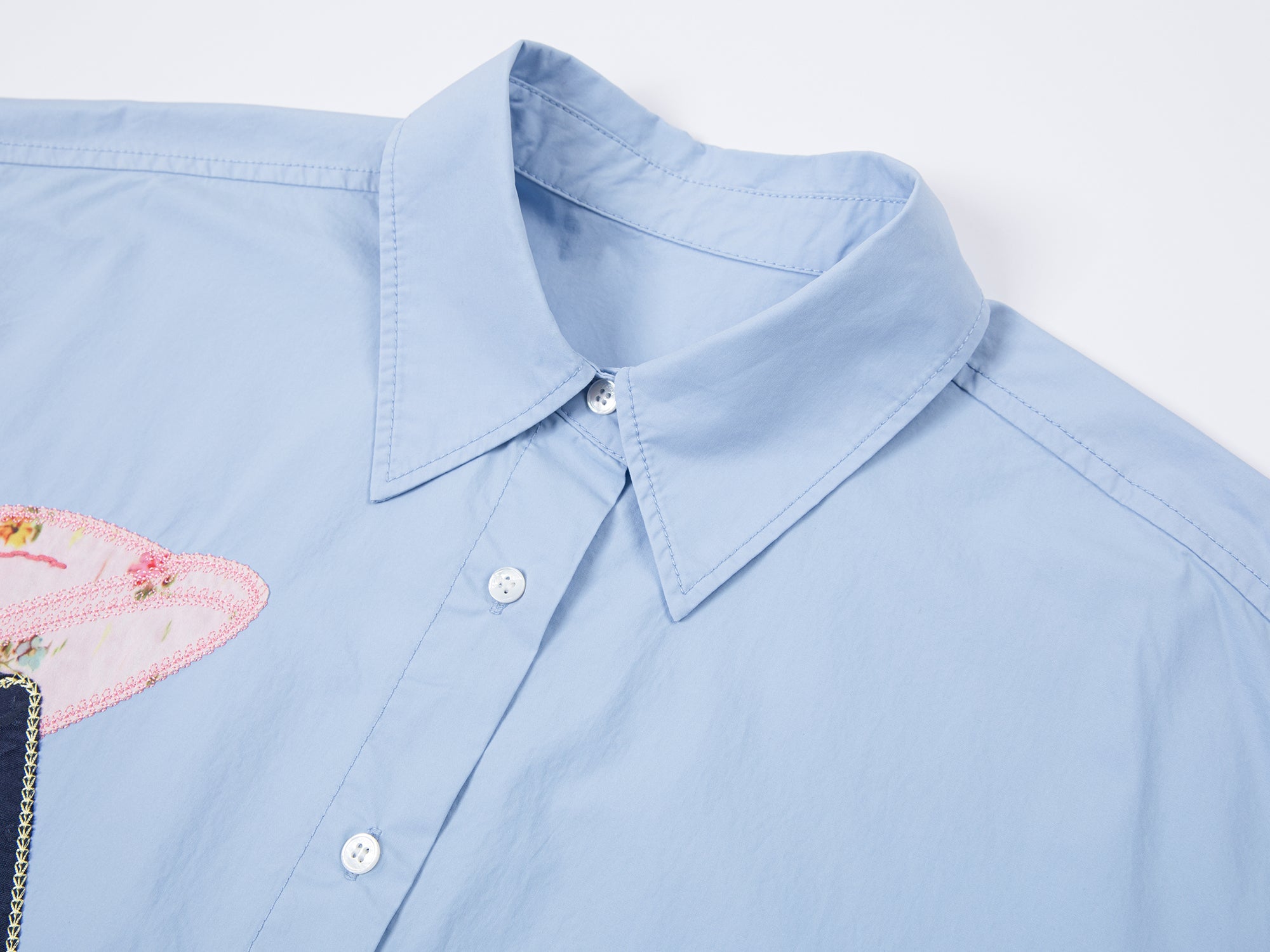 UFO cat appliqué embroidery shirt