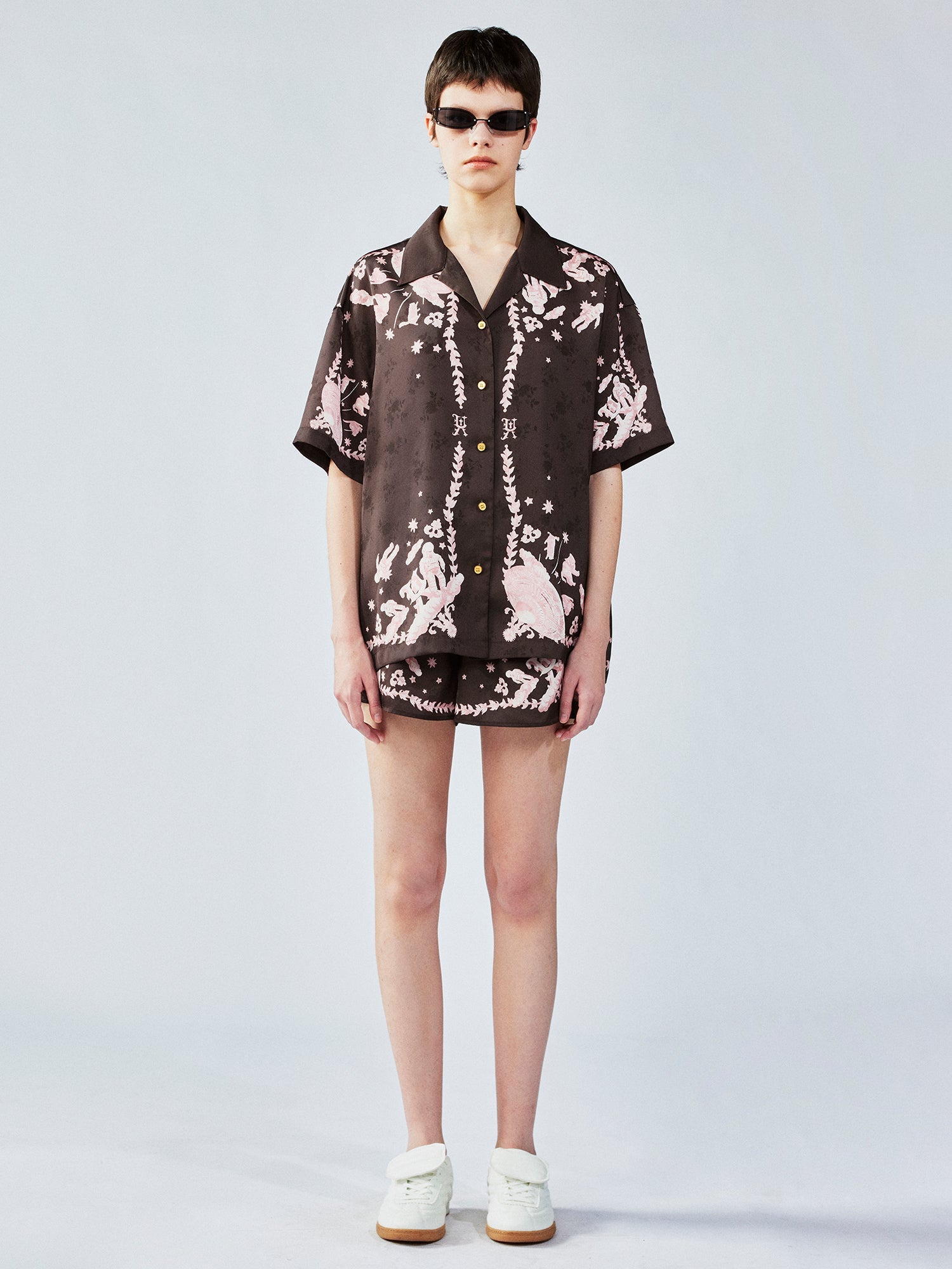 UFO cat jacquard shirt