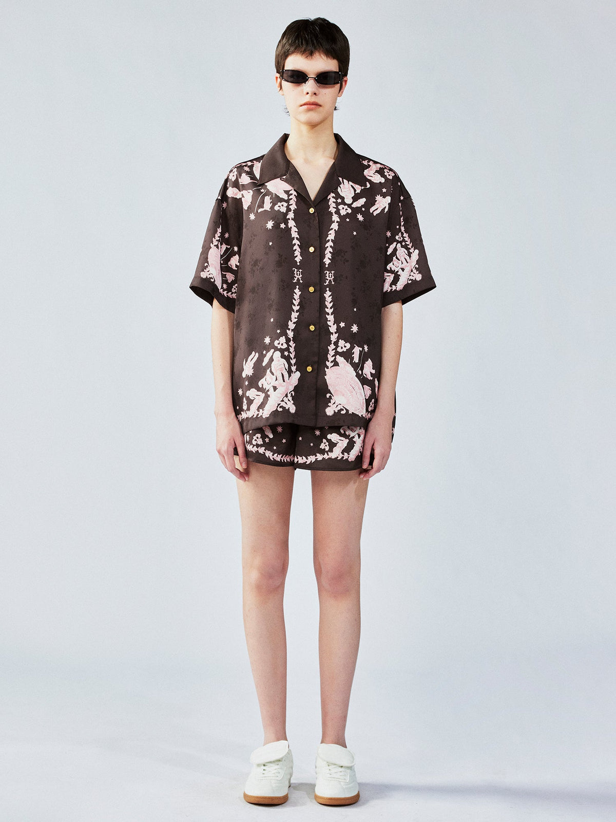 UFO cat jacquard shirt