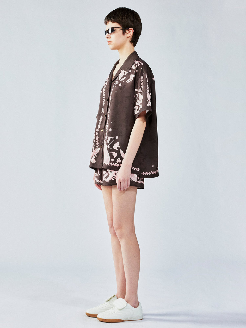 UFO cat jacquard shirt