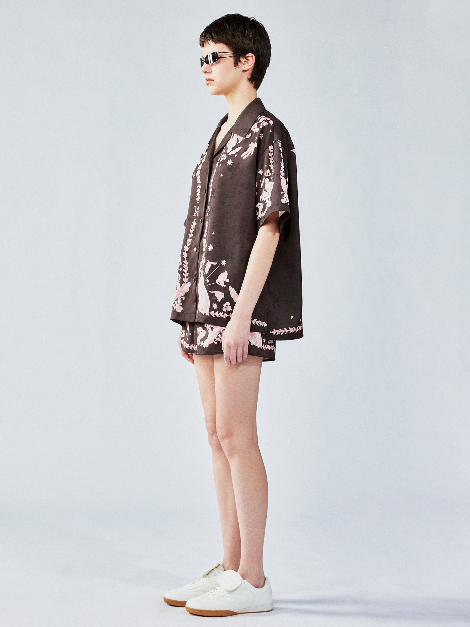 UFO cat jacquard shirt