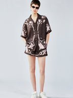 UFO cat jacquard shirt