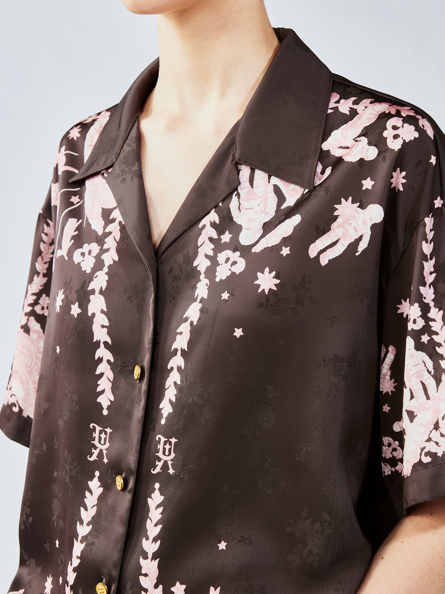 UFO cat jacquard shirt