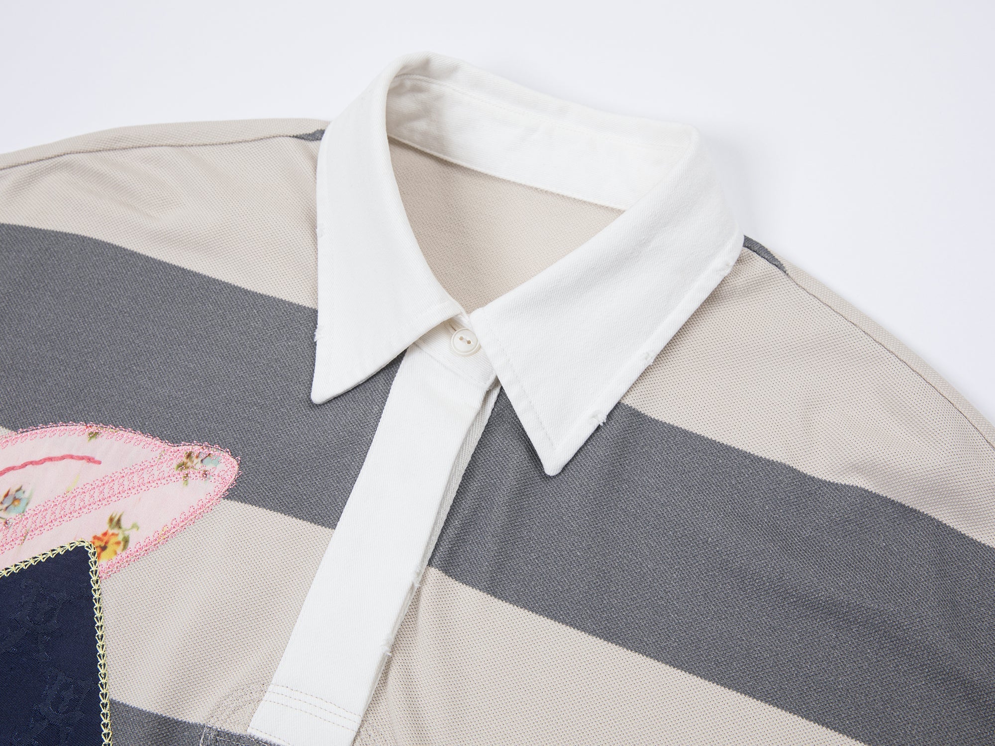 UFO cat appliqué polo tee