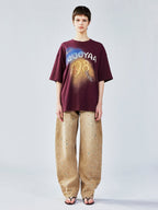 UFO cat print tee