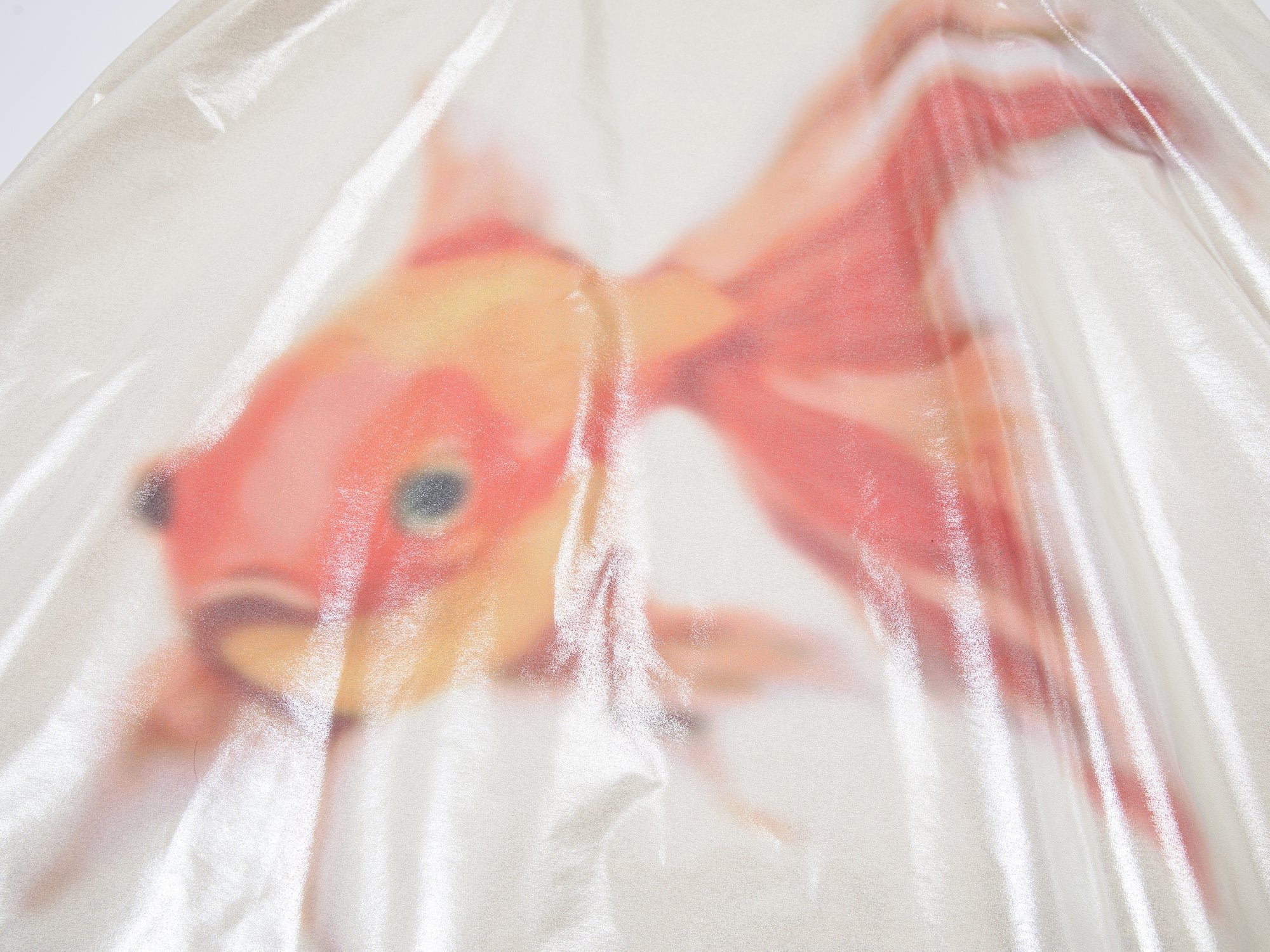 Foil goldfish camisole dress