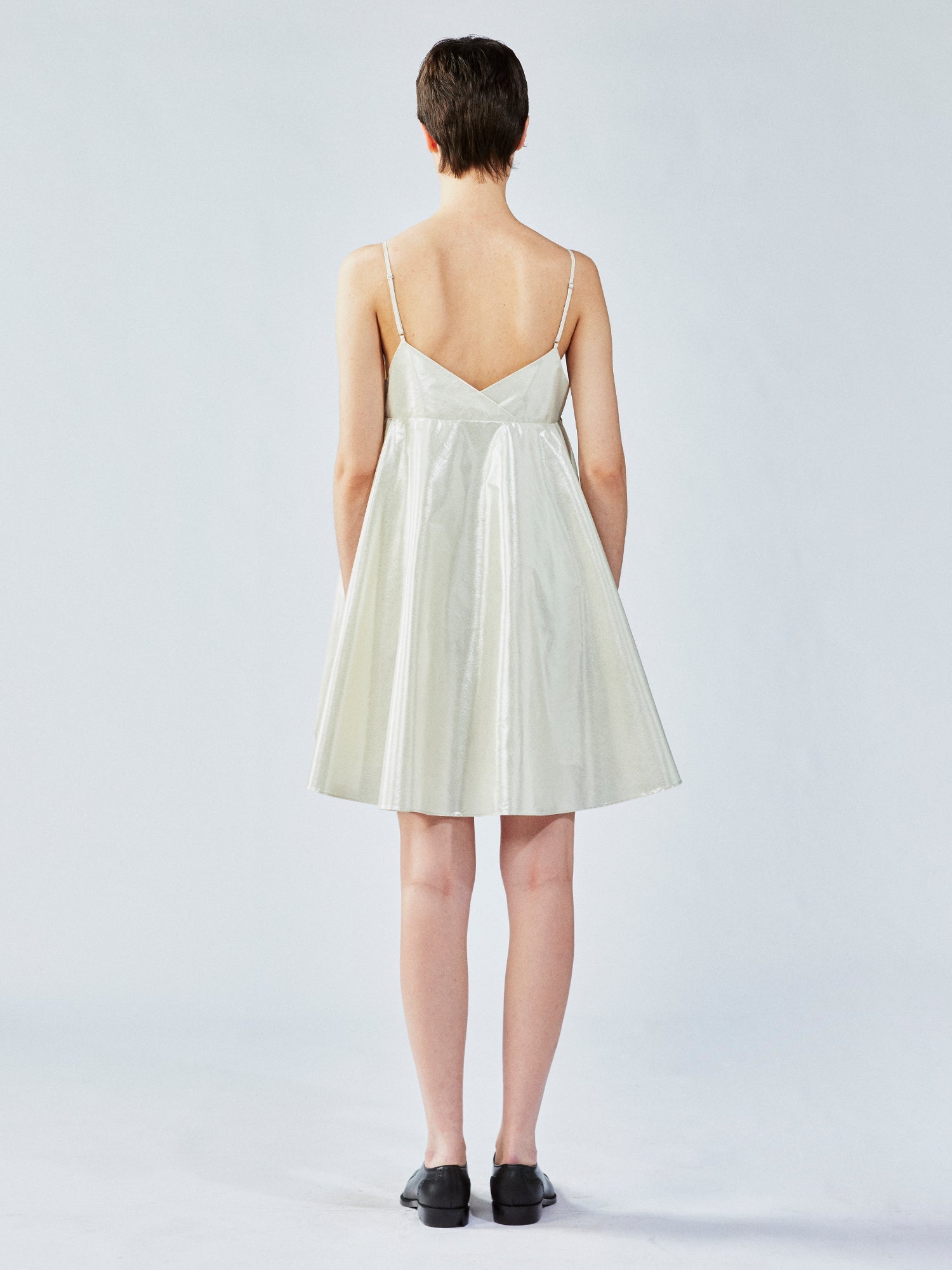 Foil goldfish camisole dress