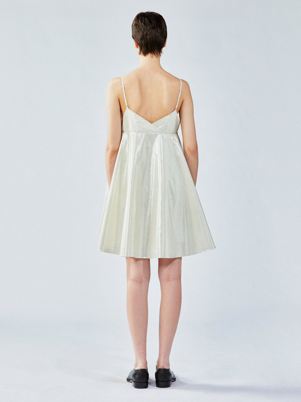 Foil goldfish camisole dress
