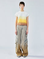 Gradient washed utility pants