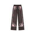 UFO cat jacquard pants