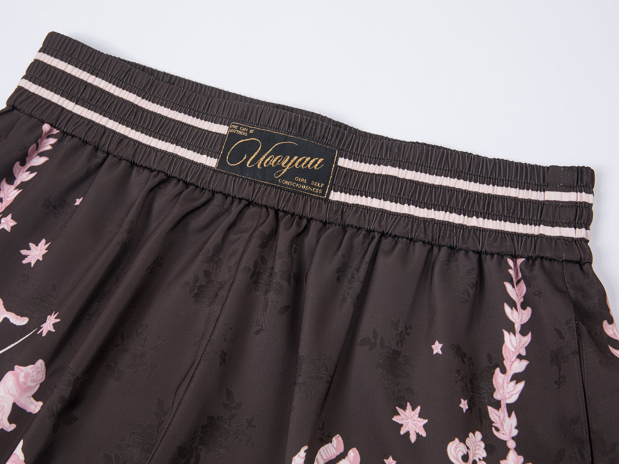 UFO cat jacquard shorts