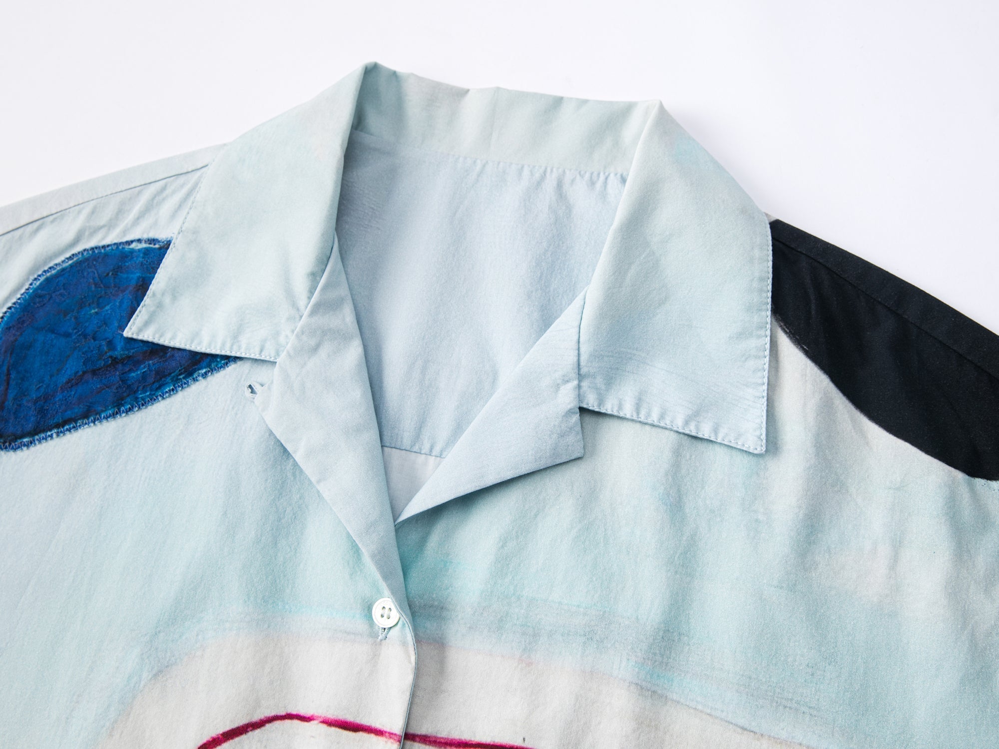 Hand-drawn fish-on-plate graphic shirt