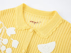 Food & love granny-style knitted sweater