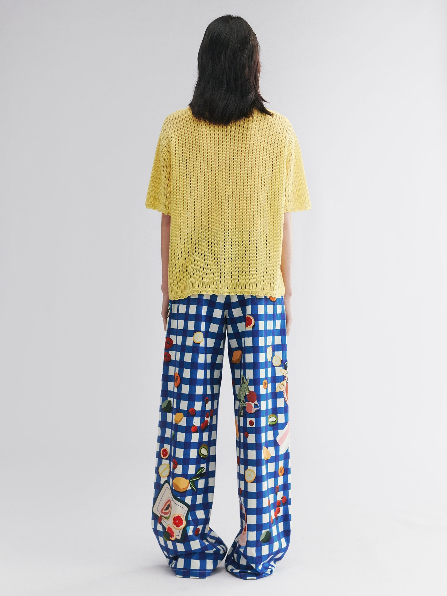 Food & love granny-style knitted sweater