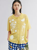 Food & love granny-style knitted sweater