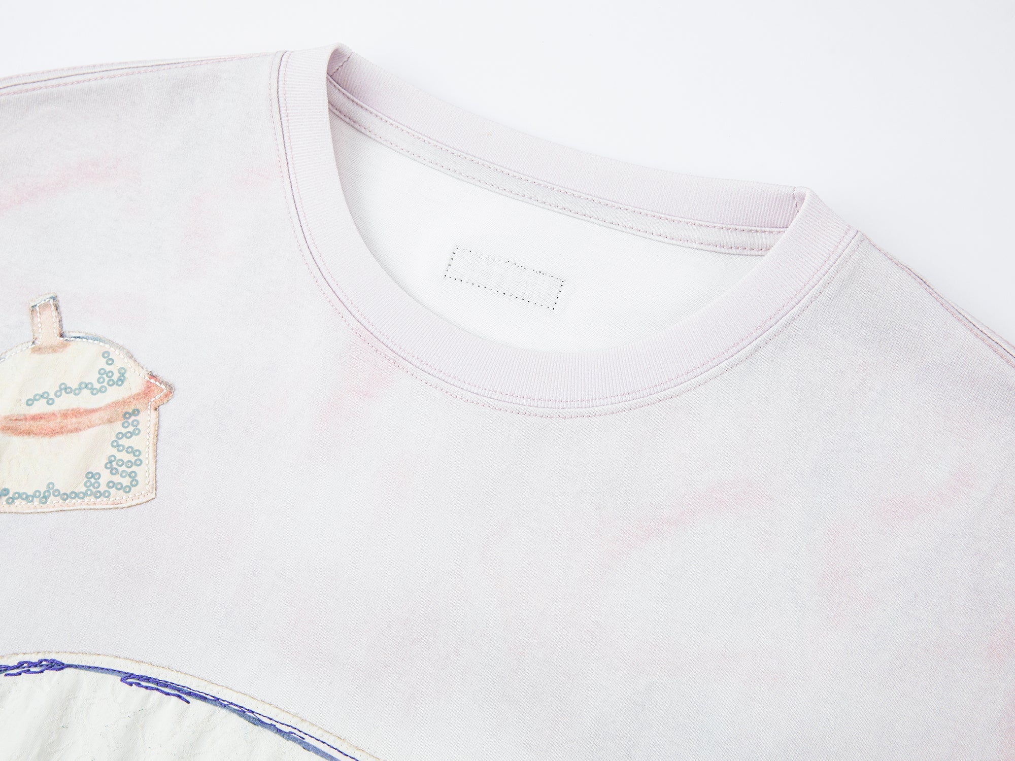 Hand-drawn fish-on-plate graphic tee