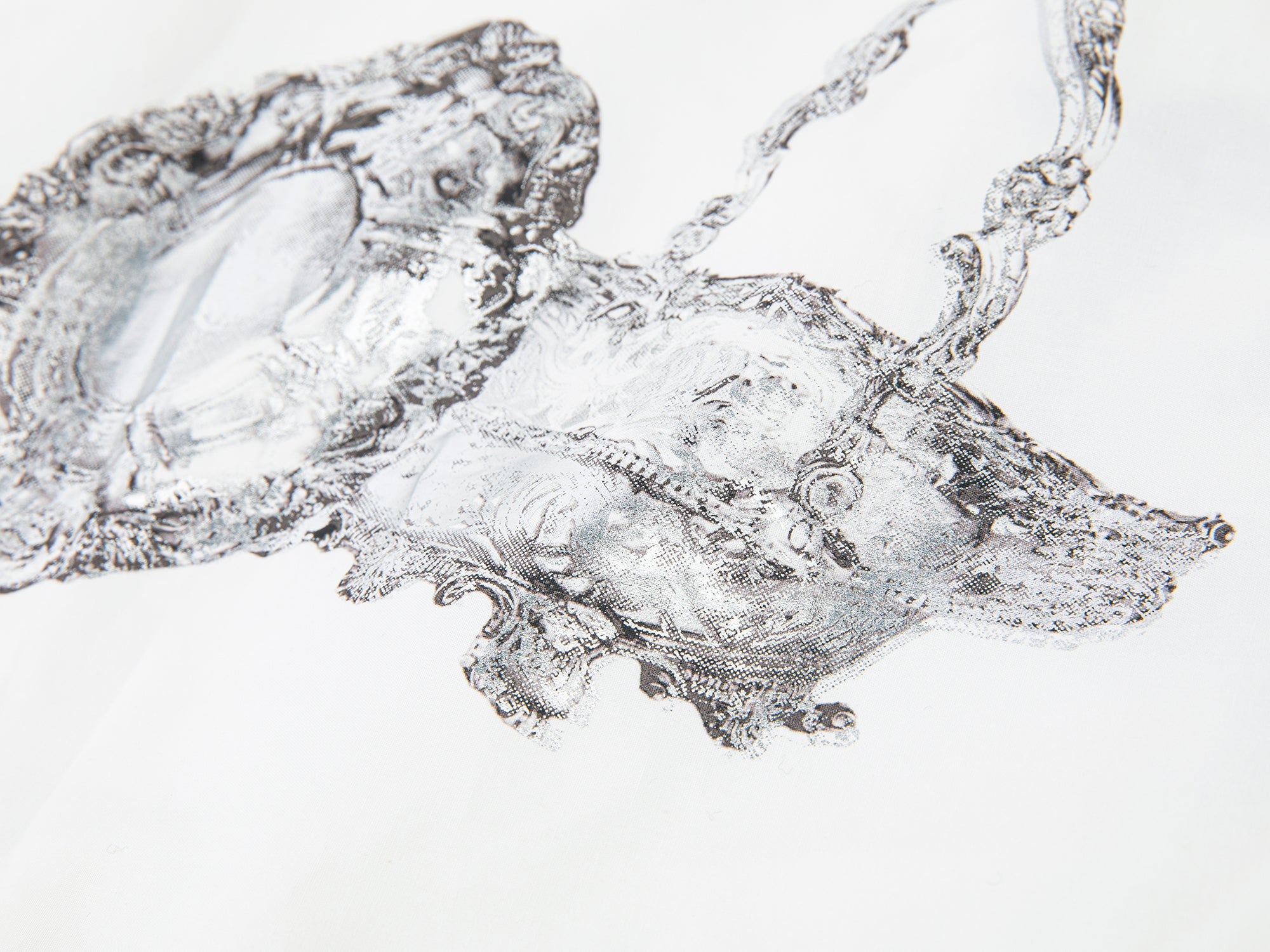 Sailor tank dress with cutlery motif and silver foil