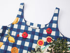 Picnic scene graphic tank dress