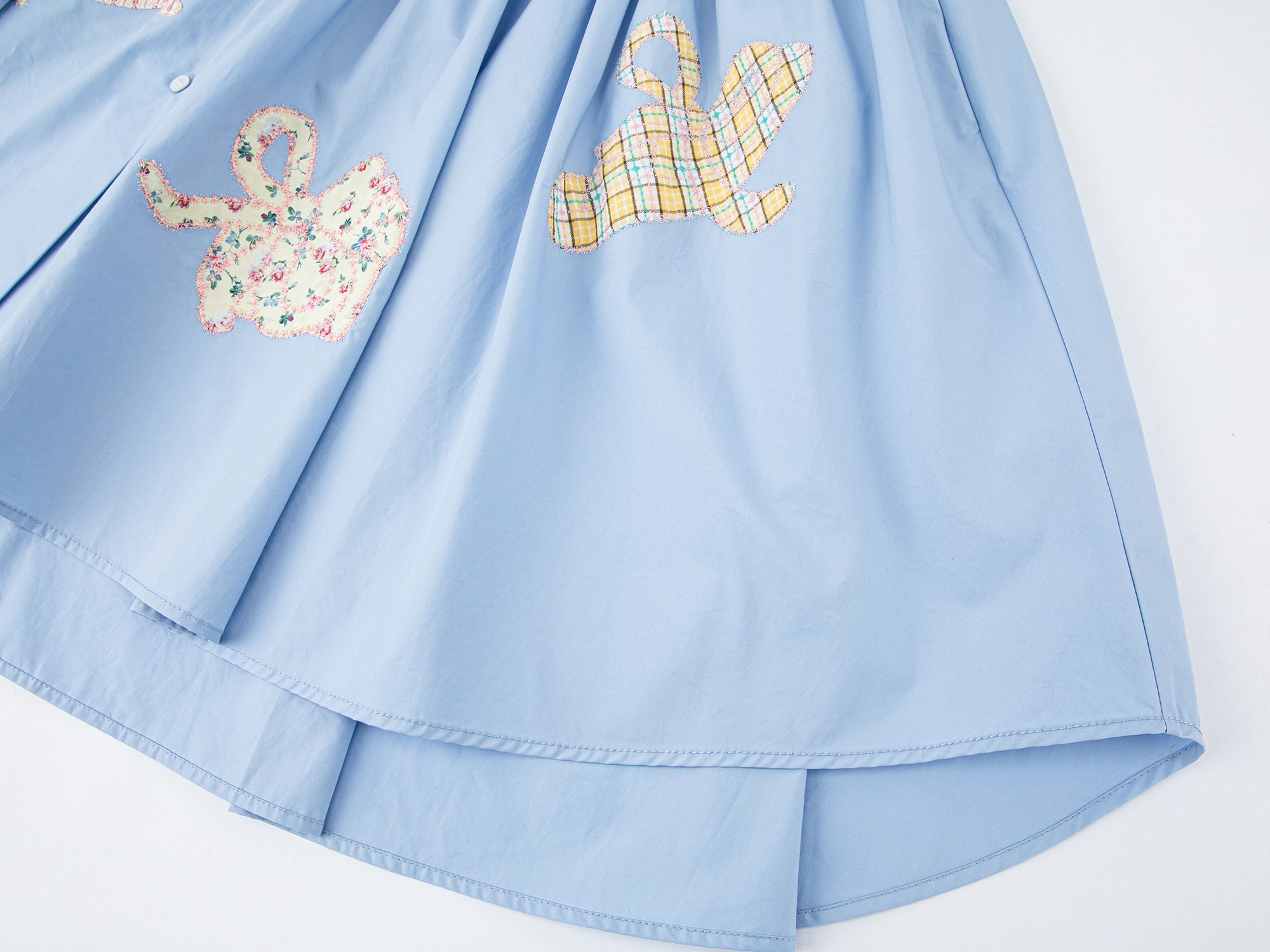 Cutlery & bow embroidered shirt dress