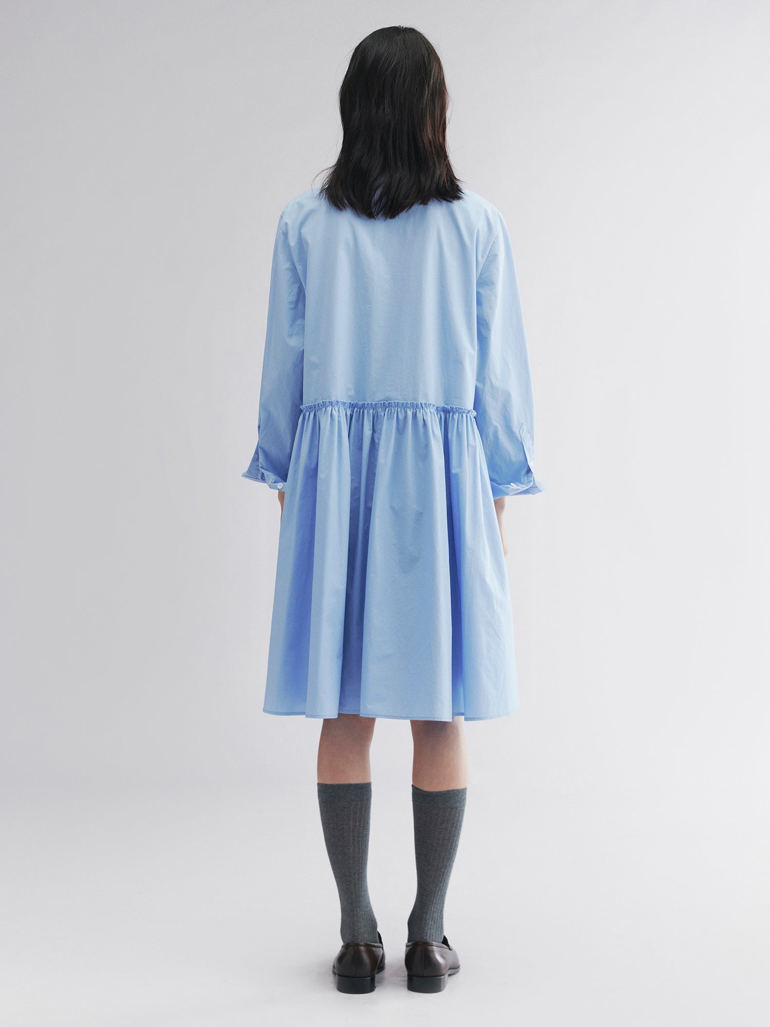 Cutlery & bow embroidered shirt dress