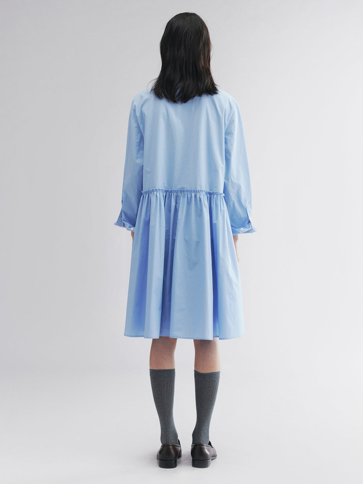 Cutlery & bow embroidered shirt dress