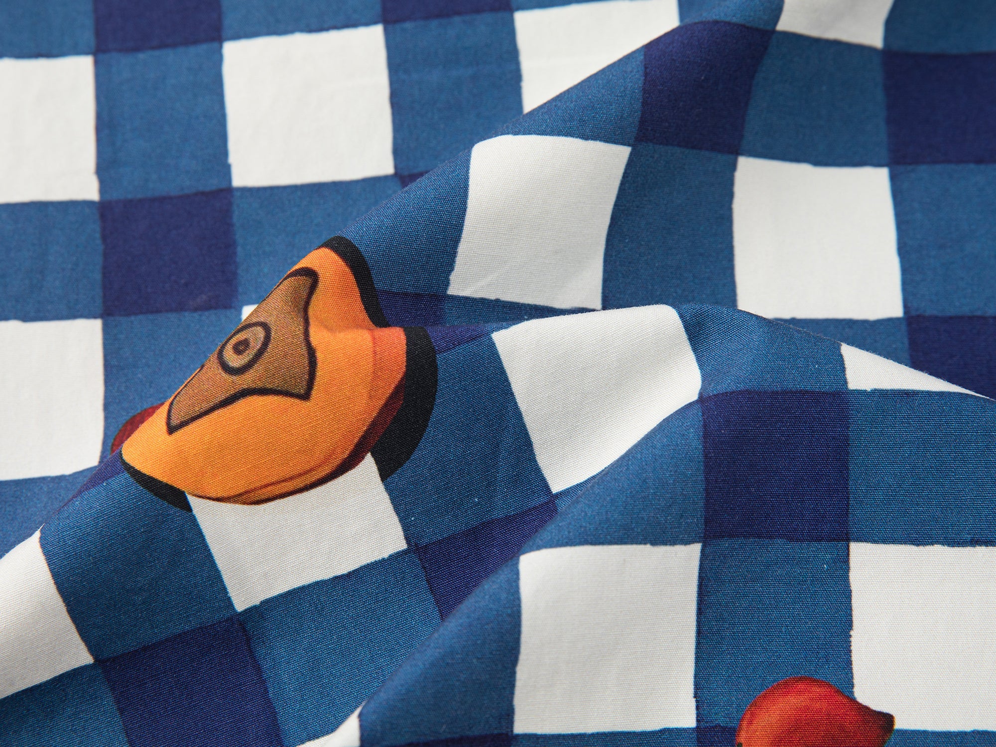 Picnic scene graphic trousers