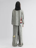 Oyster & wine graphic lounge pants
