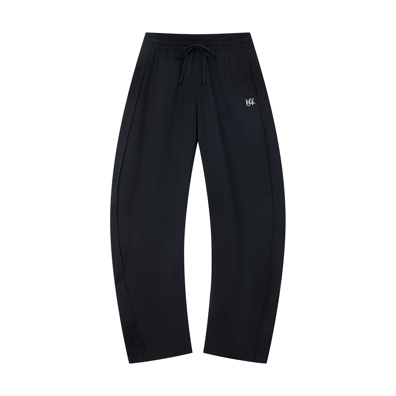Curved seam fine wool pants